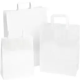 Draagtassen Papier Wit 220 x 100 x 280mm Horecavoordeel.com