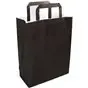 Draagtassen Papier Zwart 220 x 100 x 280mm Horecavoordeel.com