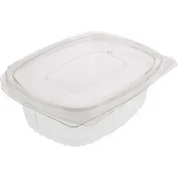 Saladebakken 1000cc Rechthoek Transparant Lekdicht  Horecavoordeel.com