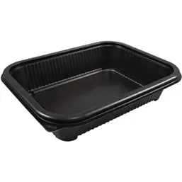 Maaltijdbakken 1000cc Hot Deli Deluxe Base Large Zwart  Horecavoordeel.com