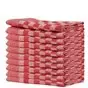 Theedoeken Geblokt Rood 65x65cm Horecavoordeel.com