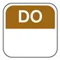 Dagstickers Donderdag 25 x 25mm Bruin Verwijderbaar Horecavoordeel.com