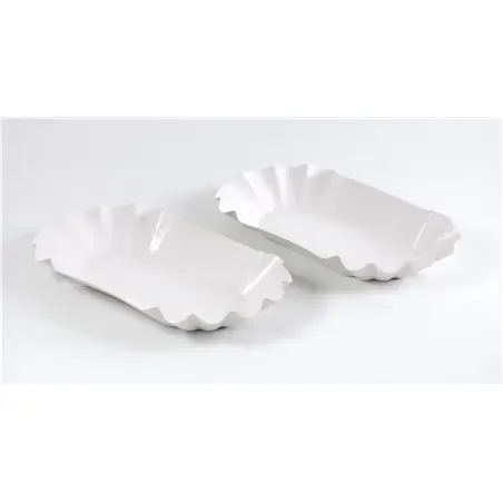 Schulpbakje Karton Wit 190 x 110 x 30mm  Horecavoordeel.com