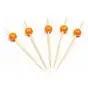 Bamboe Prikkers met Oranje Bol 120mm Horecavoordeel.com