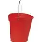 Emmer 12 Liter Van Polypropyleen En Roestvrij Staal 325x330x330mm Rood Horecavoordeel.com