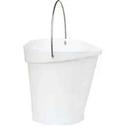 Emmer 12 Liter Van Polypropyleen En Roestvrij Staal 325x330x330mm Wit Horecavoordeel.com