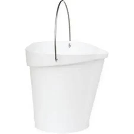 Emmer 12 Liter Van Polypropyleen En Roestvrij Staal 325x330x330mm Wit Horecavoordeel.com