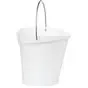 Emmer 12 Liter Van Polypropyleen En Roestvrij Staal 325x330x330mm Wit Horecavoordeel.com