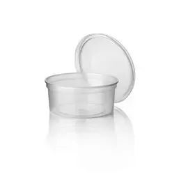 Sausbakjes 50cc Rond Transparant Inclusief Deksels Ø 70,3mm Horecavoordeel.com