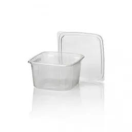 Pondsbak 500cc 114 Serie Vierkant PS Transparant 114 x 114 x 58mm Horecavoordeel.com