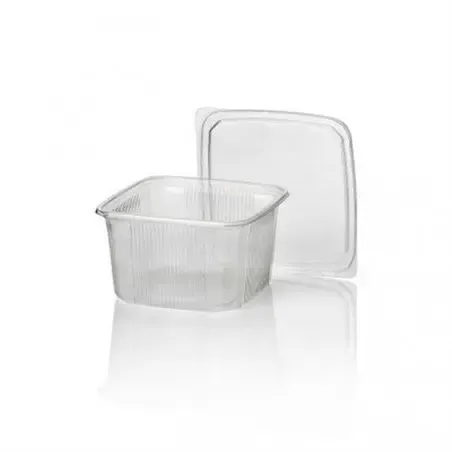 Pondsbak 500cc 114 Serie Vierkant PP Transparant 114 x 114 x 58mm Horecavoordeel.com