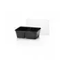 Magnetron- Maaltijdbakken 750cc 173 Serie Rechthoek PP Zwart 2-Vaks 175 x 119 x 60mm Horecavoordeel.com
