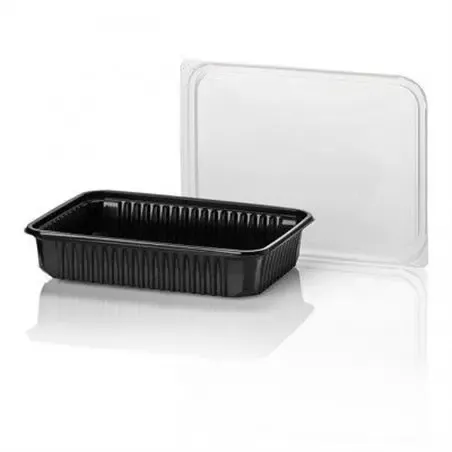 Kilobakken 500cc 180 Serie Rechthoek PP Zwart 180 x 130 x 35mm Horecavoordeel.com