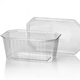 Bakken 1000cc Achthoekig PVC Glashelder 180 x 120 x 81mm Horecavoordeel.com