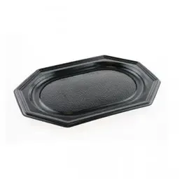 Catering Schalen Achthoekig Pet Zwart 350mm Horecavoordeel.com