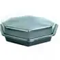 Octaview Schalen PS Zwart + Vaste Deksels Transparant Ø 305 x 60mm Horecavoordeel.com