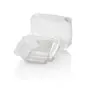 Saladebakken 800cc Dome Pack Rechthoek PET Glashelder + Deksels Transparant 190 x 190mm Horecavoordeel.com