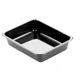 CPET Menuschalen 1200cc 1-Vak Zwart 226 x 176 x 43mm Horecavoordeel.com