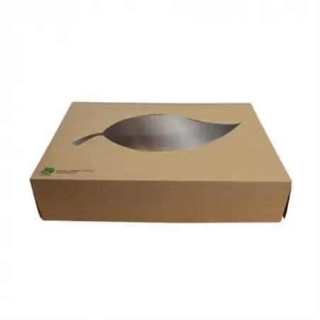 Catering Dozen Karton met Pla Venster "100% Fair" 450mm Horecavoordeel.com