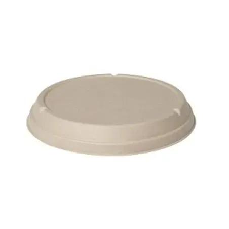 Ronde Deksels voor Bagasse Bowls Bruin Ø 194mm  Horecavoordeel.com