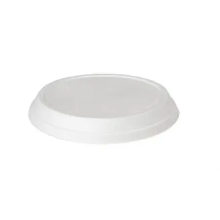 Ronde Deksels voor Bagasse Bowls Wit Ø 194mm  Horecavoordeel.com