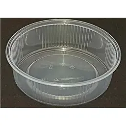 Saladebakjes 125cc 101 serie Rond Geribbeld PP Transparant Ø 101 x 27mm  Horecavoordeel.com