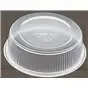 Saladebakjes 125cc 101 serie Rond Geribbeld PP Transparant Ø 101 x 27mm 