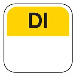 Dagstickers Dinsdag 19 x 19mm Geel - Zwart Horecavoordeel.com