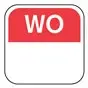 Dagstickers Woensdag 19 x 19mm Rood Horecavoordeel.com
