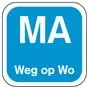 Dagstickers Maandag Weg Op Woensdag 19 x 19mm Blauw Horecavoordeel.com