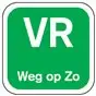 Dagstickers Vrijdag Weg Op Zondag 19 x 19mm Groen Horecavoordeel.com