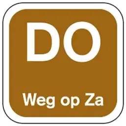Dagstickers Donderdag Weg Op Zaterdag 25 x 25mm Bruin Horecavoordeel.com