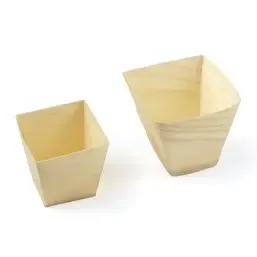 Bakjes van Hout Conisch 110ml "FSC" Ø 55 x 55 x 55mm  Horecavoordeel.com