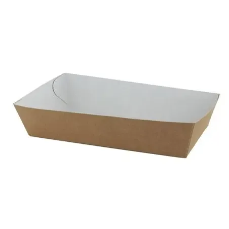 Snackbakjes A13 Bruin Karton Wit 150 x 70 x 35mm Horecavoordeel.com