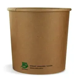 Soepbekers To Go 769ml 26oz Bruin Karton "100% Fair" Ø 118 x 108mm Horecavoordeel.com