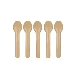 Lepels Papier Bruin "100% Fair" 132mm  Horecavoordeel.com