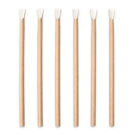 Lepelrietjes Papier Bruin "100% Fair" Ø 8 x 230mm  Horecavoordeel.com