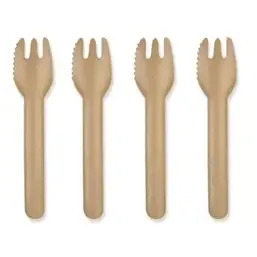 Snackvorkjes Papier Bruin "100% Fair" 132mm Horecavoordeel.com
