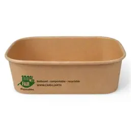 Maaltijdbakken 750ml Karton "100% Fair" 173 x 120 x 57mm Horecavoordeel.com