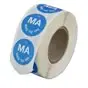 Etiketten Flush (Ma weg op Wo) Blauw Ø 19mm Horecavoordeel.com