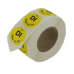 Etiketten Flush (Di weg op Do) Geel Ø 19mm Horecavoordeel.com