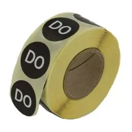 Etiketten (Donderdag) Zwart Ø19mm Horecavoordeel.com