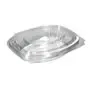 Saladebakken 250ml Rechthoek + Vaste Deksels PLA Transparant 126 x 59 x 40mm Horecavoordeel.com
