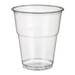 Drinkbekers 300ml "Pure" PLA Glashelder met Schuimkraag "voor Koude Dranken" Ø 95 x 110mm Horecavoordeel.com