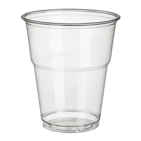 Drinkbekers 300ml "Pure" PLA Glashelder met Schuimkraag "voor Koude Dranken" Ø 95 x 110mm Horecavoordeel.com