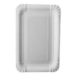 Schaaltjes Karton Ongevoerd "Pure" Rechthoek Wit 130 x 200mm Horecavoordeel.com