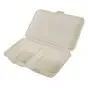 Menubakken Suikerriet met Klapdeksels "Pure" 2-Vaks 255 x 255 x 80mm Horecavoordeel.com