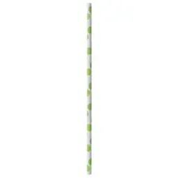 Drinkrietjes Papier "Green Dots" Ø 6 x 200mm Horecavoordeel.com