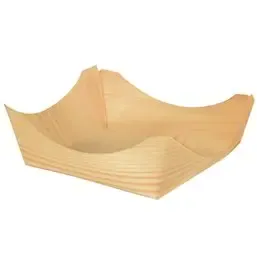 Amuse Schaaltjes van Hout "Pure" 100 x 100 x 35mm Horecavoordeel.com