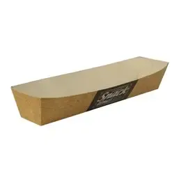 Snackbakjes A16N Karton "Good Food" 185 x 35 x 33mm  Horecavoordeel.com